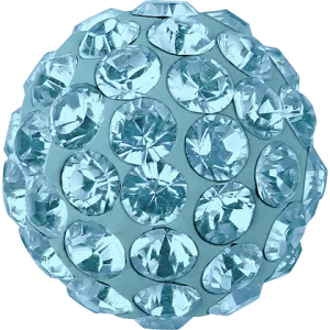 86001 Swarovski BeCharmed Pave Ball, Aquamarine (202) / Light Blue (11)