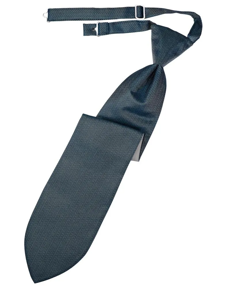 Haze Blue Herringbone Kids Necktie