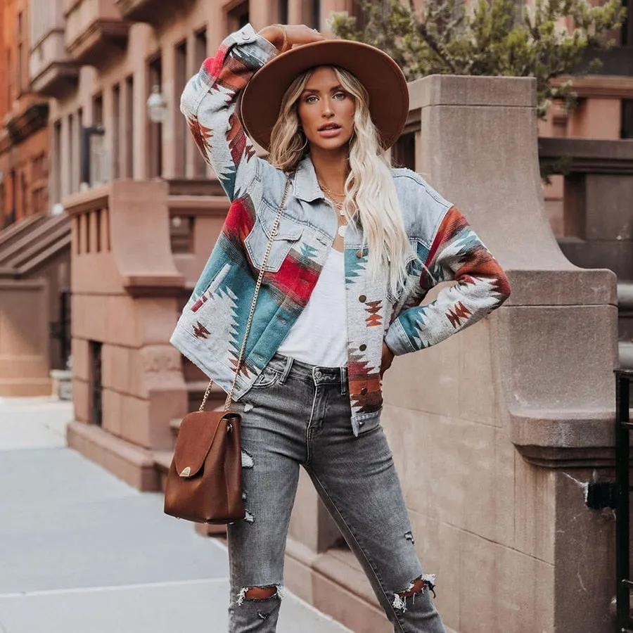 New Long Sleeved Retro Denim Jacket