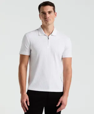 Quarter Zip Ribbed Polo