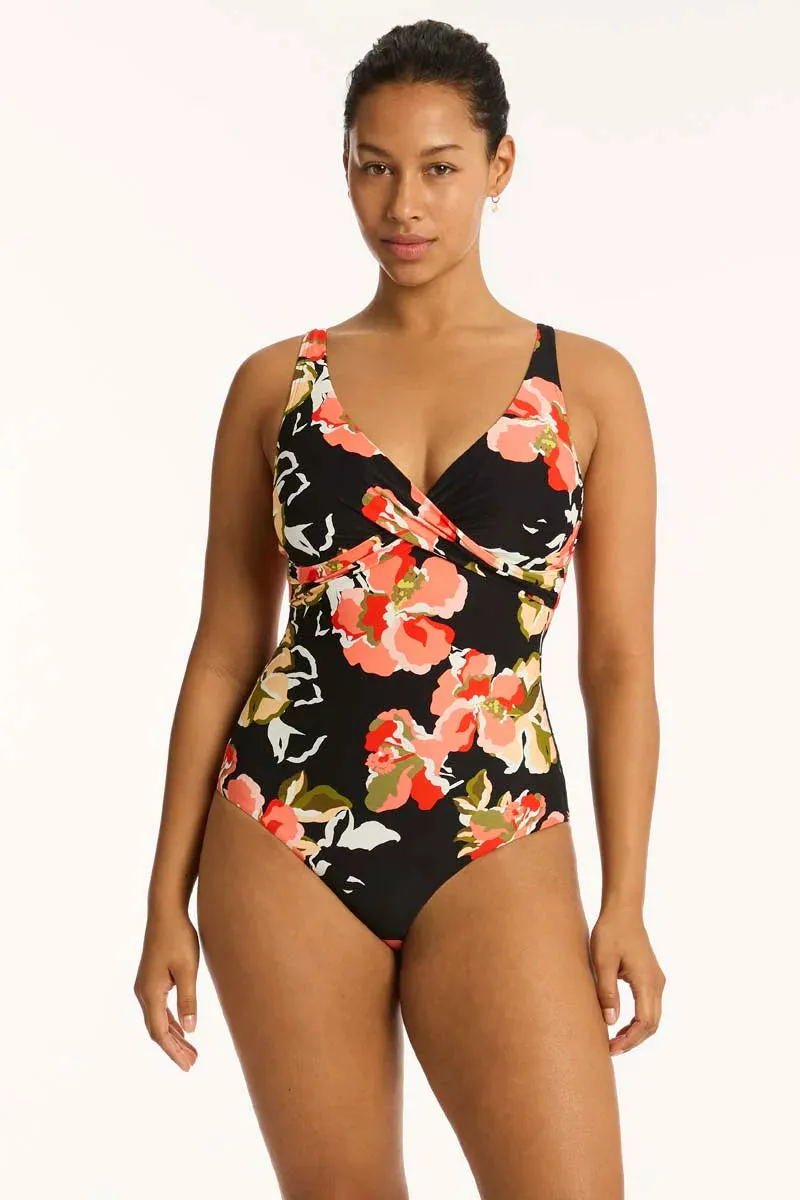 SEA LEVEL- WOMEN'S 1PC JUNIPER CROSS SWIMSUIT
