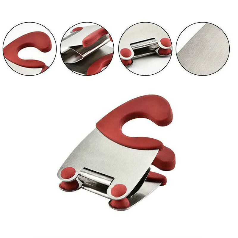 Stainless Steel Rubber Pot Side Kitchen Tool Clip Holder