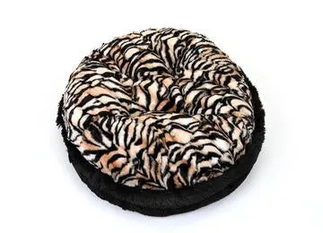 Tiger & Black Shag Bagel Bed